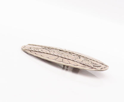 925 Sterling Silver Vintage Brooch Pin WYLIE NAVAJO Carved Sleeping Man  BP10807