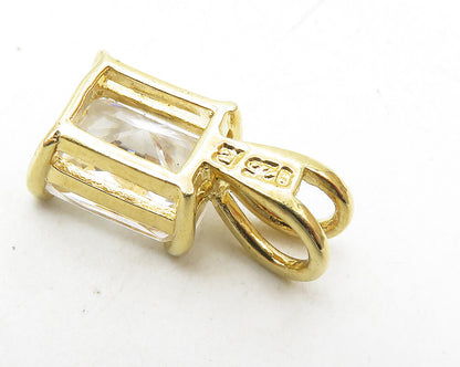 ROSS SIMON 925 Silver  Petite Cubic Zirconia Gold Plated Drop Pendant  PT7543