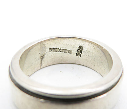 MEXICO 925 Sterling Silver  Vintage Minimalist Smooth Spinner Ring Sz 6 RG5955