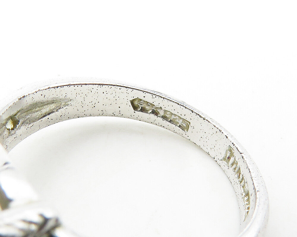 925 Sterling Silver  Sparkling Cubic Zirconia Cocktail Ring Sz 6  RG18209