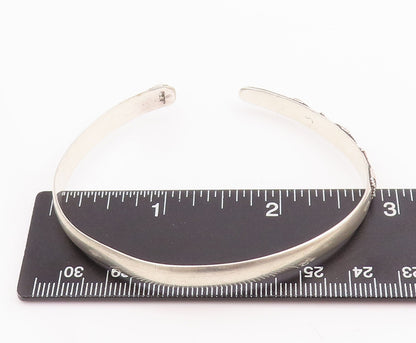 18k Gold 925 Sterling Silver Vintage Bracelet Trible Design Carved Cuff  BT10470