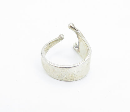 DESIGNER 925 Silver  Vintage Petite Modernist Design Band Ring Sz 6  RG7689