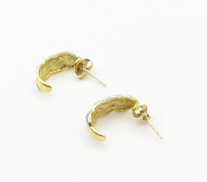 ROSS SIMON 925 Silver  Genuine Diamonds Gold Plated Drop Earrings  EG8451