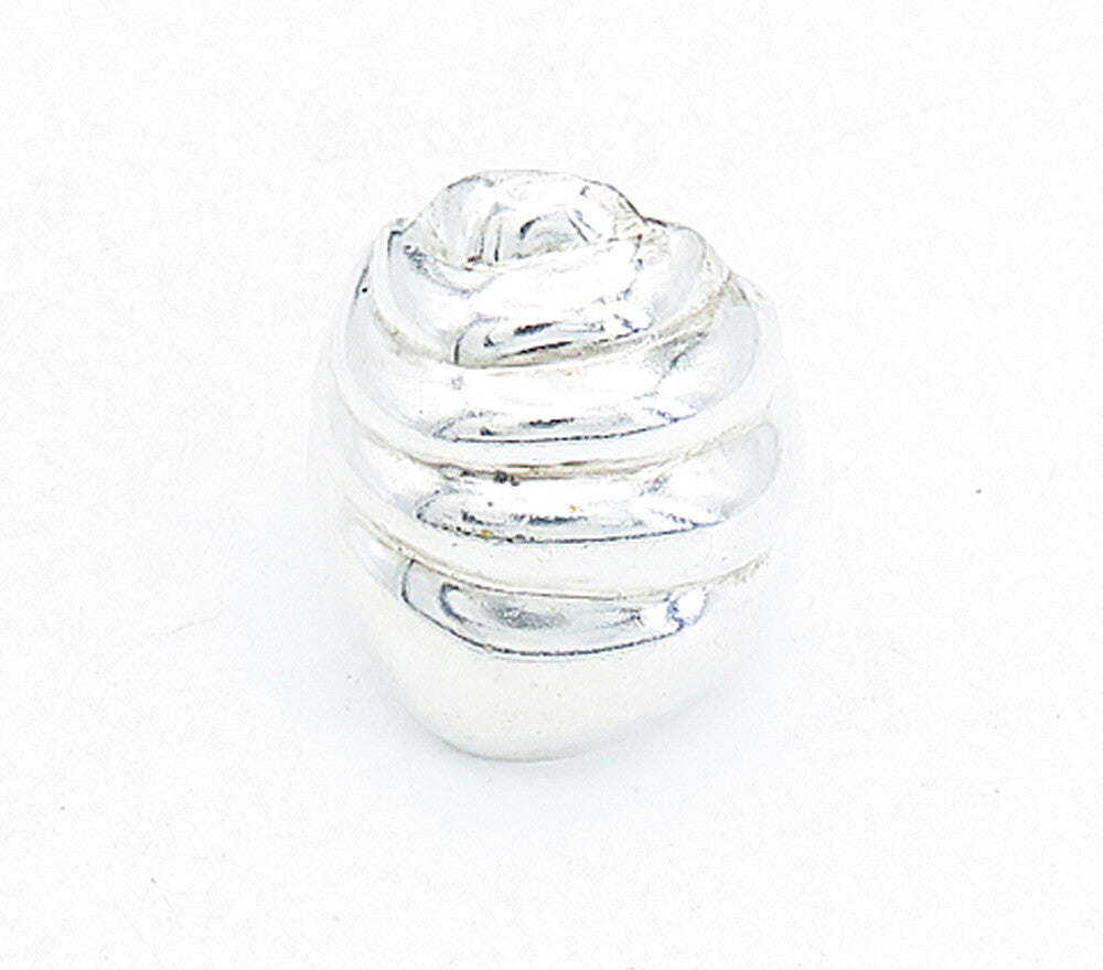 925 Sterling Silver  Vintage Shiny Fluted Snail Shell Band Ring Sz 8.5  RG5555