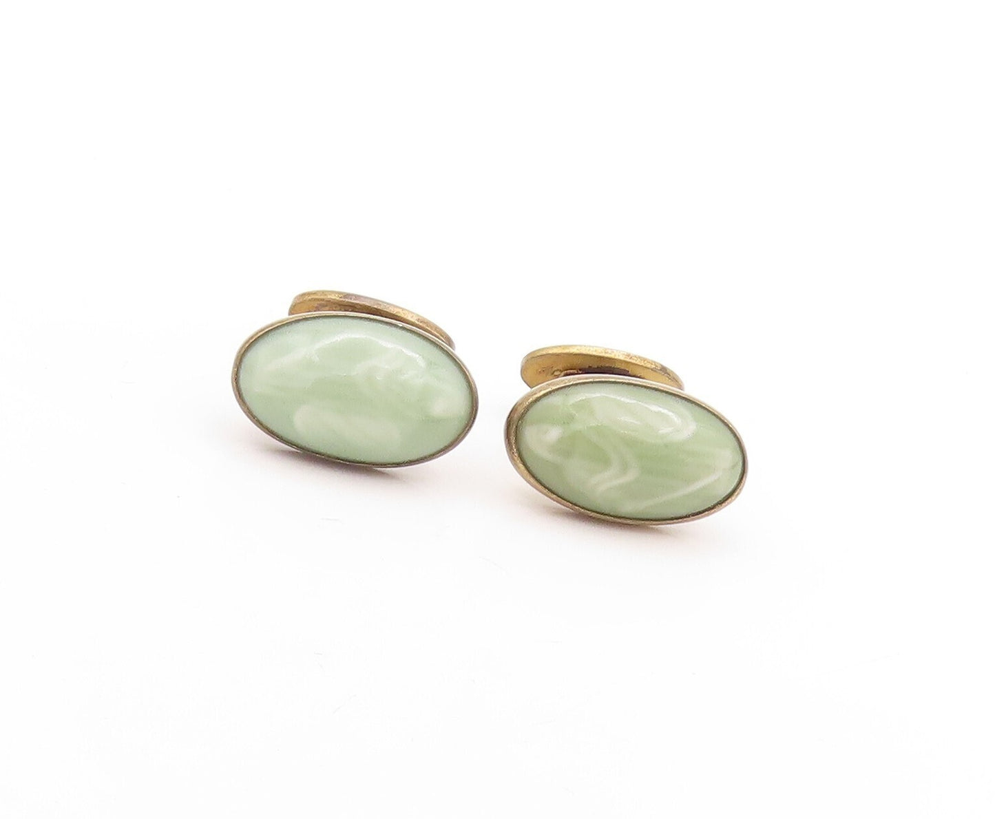 925 Sterling Silver Vintage Cuff Links DRAGSTED DENMARK Oval Gemstone TR3776