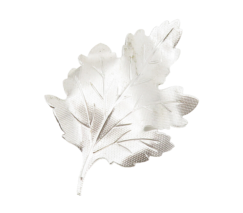 CARL ART 925 Silver  Vintage Shiny Etched Autumn Leaf Motif Brooch Pin  BP5287