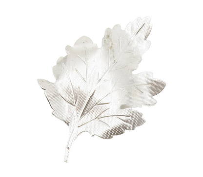 CARL ART 925 Silver  Vintage Shiny Etched Autumn Leaf Motif Brooch Pin  BP5287
