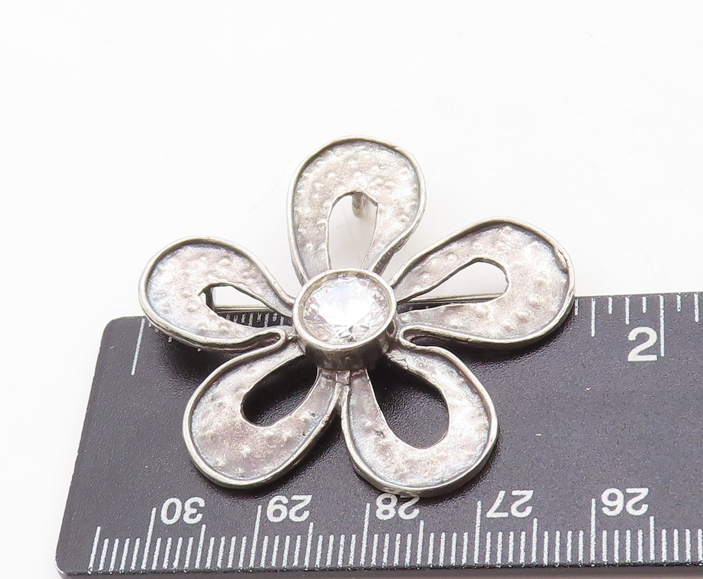 925 Sterling Silver Vintage Brooch Pin SILPADA Cutout Topaz Flower  BP11369