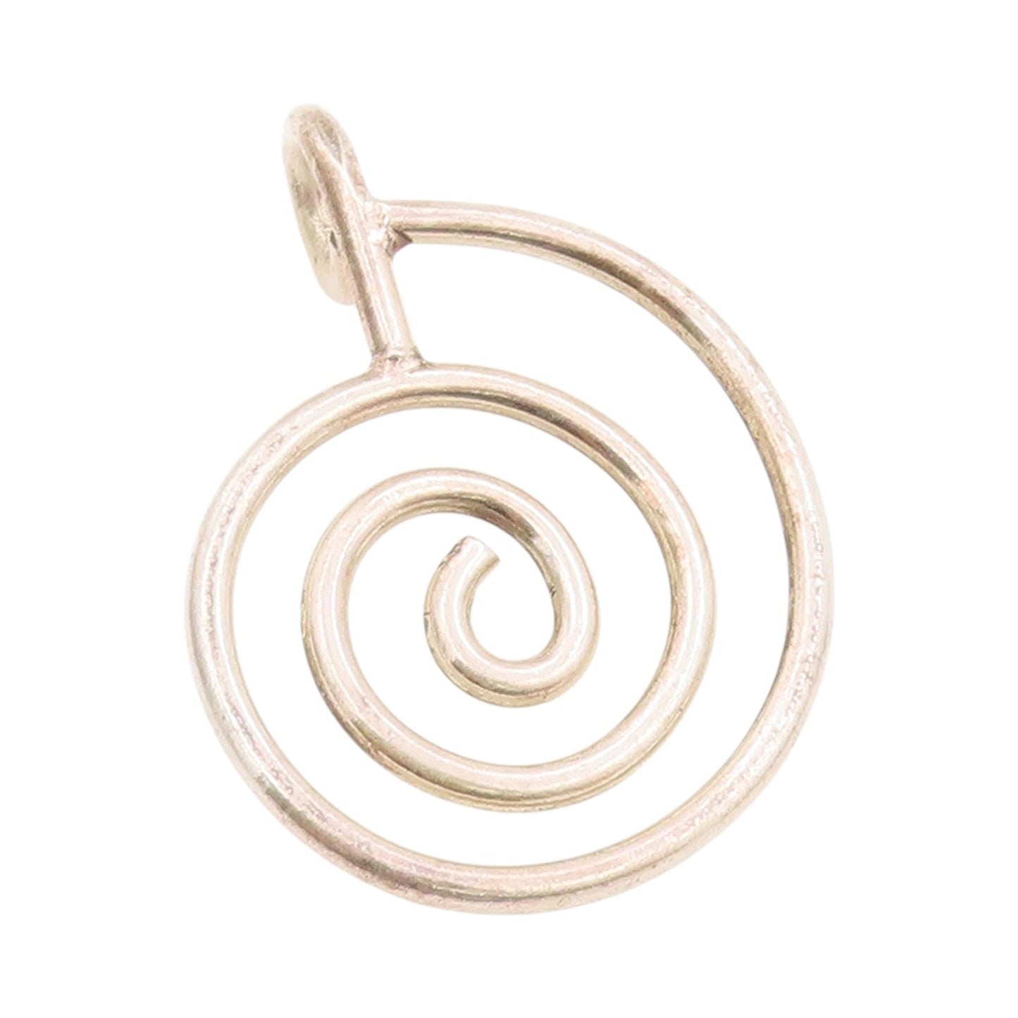 925 Sterling Silver Vintage Pendant Modernist Spiral Cut Out Design  PT24945