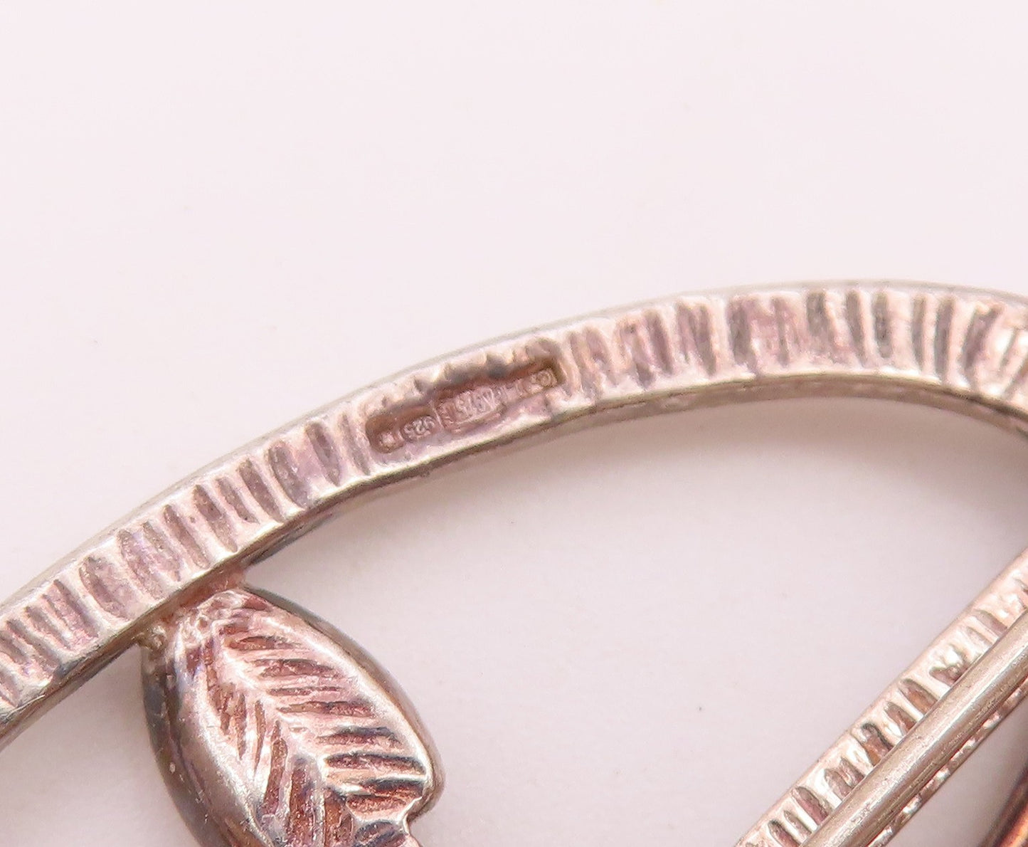 CJL IRELAND 925 Silver  Vintage Openwork Flower Design Brooch Pin  BP9872