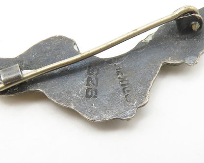 MEXICO 925 Sterling Silver  Vintage Antique Petite Dog Brooch Pin  BP6890