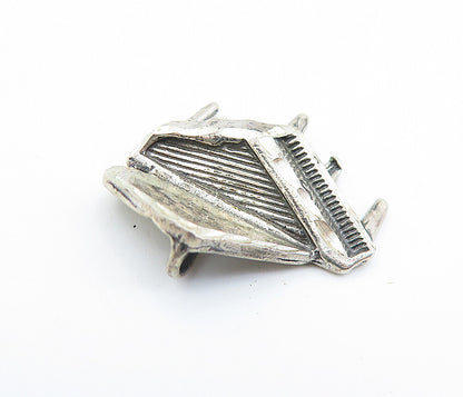 925 Sterling Silver  Vintage Dark Tone Grand Piano Music Motif Pendant  PT5276
