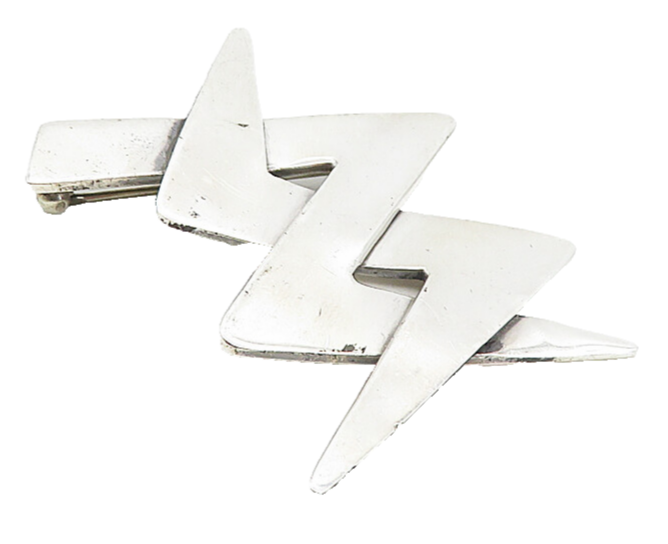 MEXICO 925 Sterling Silver  Vintage Interlaced Zig Zag Brooch Pin  BP3161