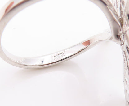 925 Sterling Silver Vintage Ring Multi Shape CZ Dragon Fly Motif  Sz 7  RG35867