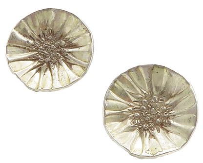 925 Sterling Silver  Vintage Handmade Floral Non Pierce Drop Earrings  EG7491