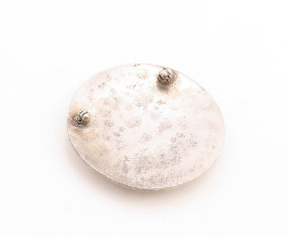 925 Sterling Silver Vintage Brooch Pin NAVAJO ZUNI C Cut Larimar Inlay  BP11405