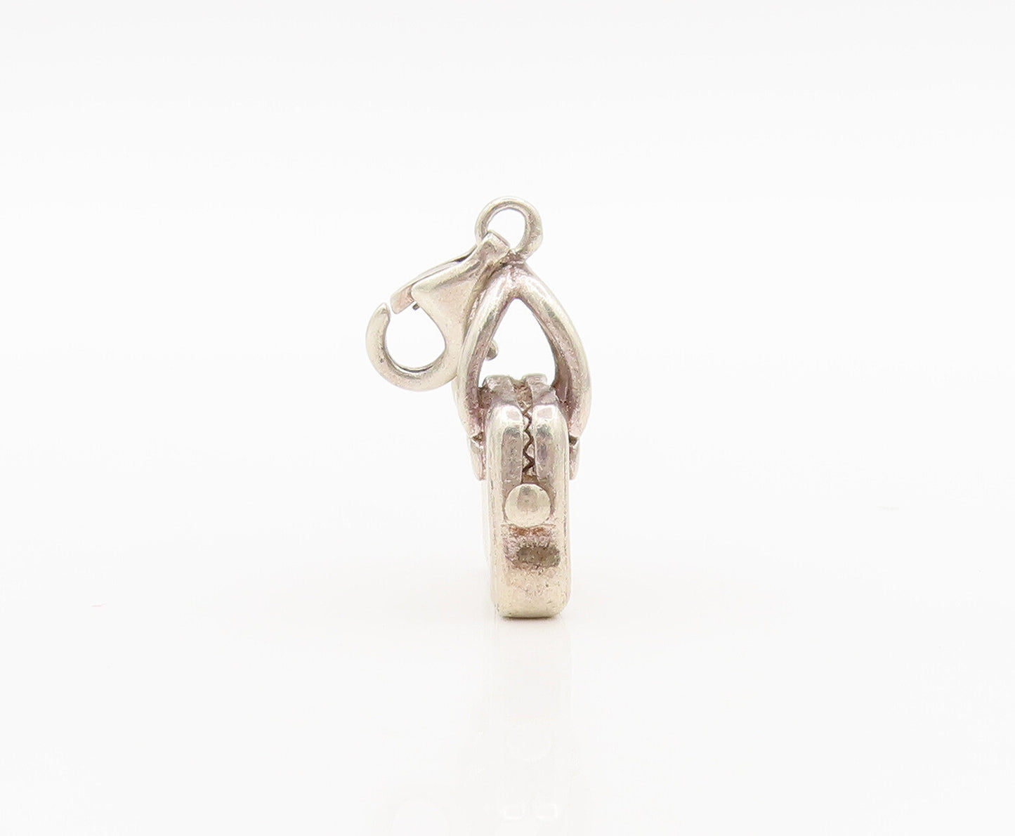 925 Sterling Silver  Vintage Lobster Clasp Handbag Charm Pendant  PT22336