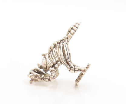 925 Sterling Silver Vintage Ring Dark Tone Creature Skeleton  Sz 11.5  RG31354