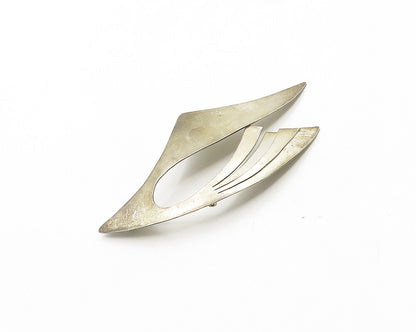 MEXICO 925 Sterling Silver  Vintage Modernist Designed Brooch Pin  BP7635