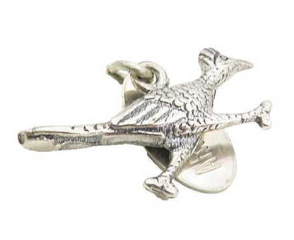 925 Sterling Silver  Vintage Petite Road Runner Bird Arizona Pendant  PT6407