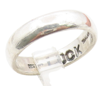 925 Sterling Silver Vintage Ring Engraved Chinese Luck & Fortune  Sz 8  RG36021