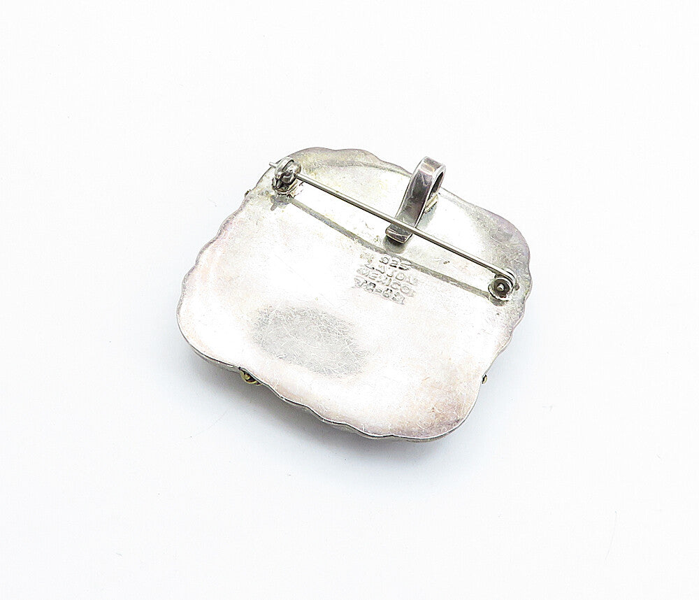 LATON MEXICO 925 Sterling Silver  Vintage Two Tone Twist Brooch Pin  BP2518