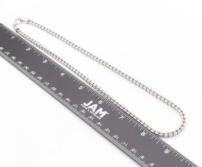 925 Sterling Silver Vintage Necklace Designer Bead Cluster Chain  NE4574