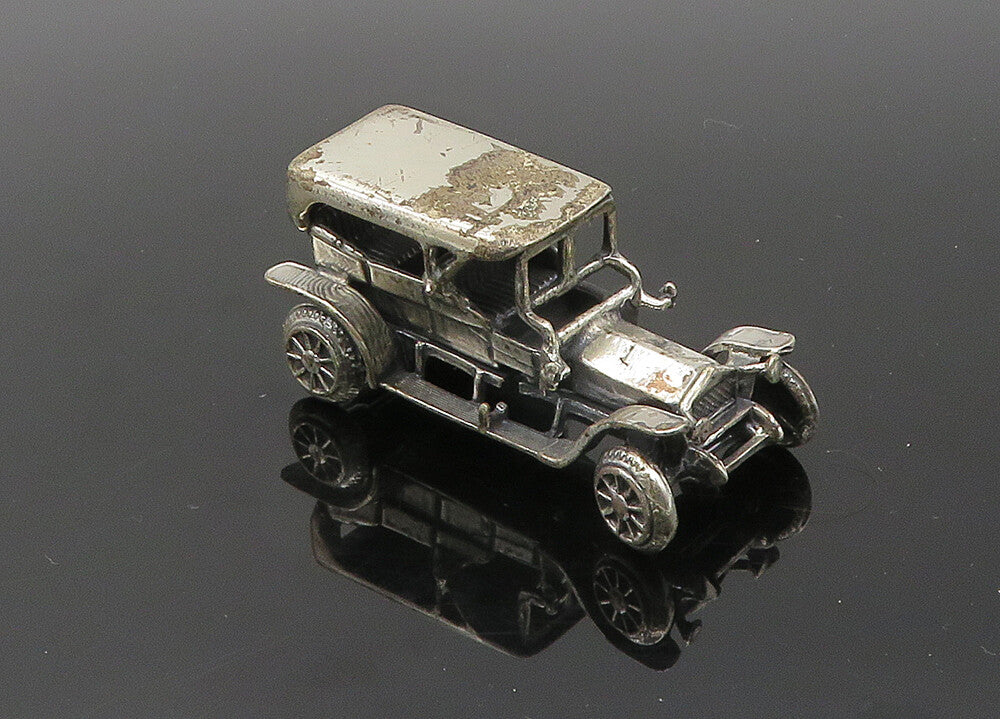 925 Sterling Silver  Vintage Dark Tone Old Fashioned Car Trinket  TR2803