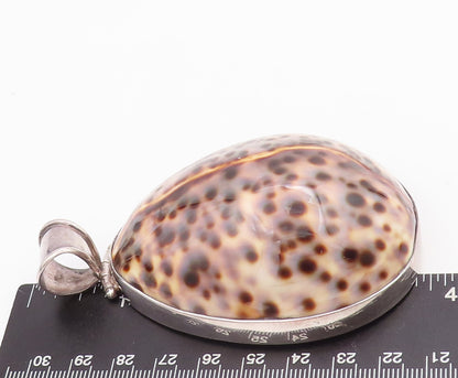 925 Sterling Silver Vintage Pendant Large Domed Bug Shape Gemstone  PT22859