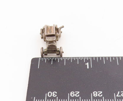 925 Sterling Silver Vintage Pendant 3D Classic Dump Truck Charm MOVES  PT25408