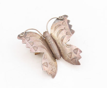 925 Sterling Silver Vintage Brooch Designer 3D Cutout Butterfly  BP11498