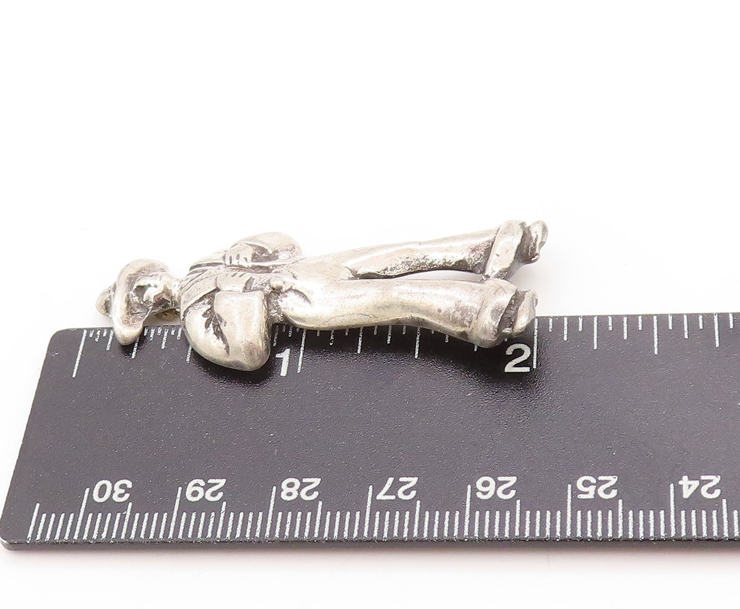 925 Sterling Silver Vintage Brooch Solid Country's Pride Farmer Pin  BP11886