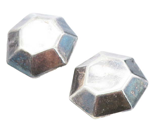 925 Sterling Silver  Vintage Dark Tone Geometric Non Pierce Earrings  EG4222