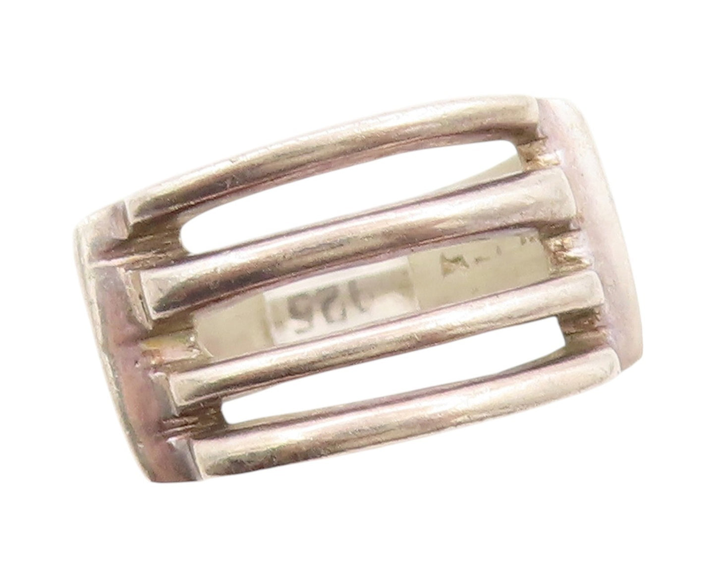 925 Sterling Silver Vintage Ring Minimalist Cutout Tod Design  Sz 7  RG33006