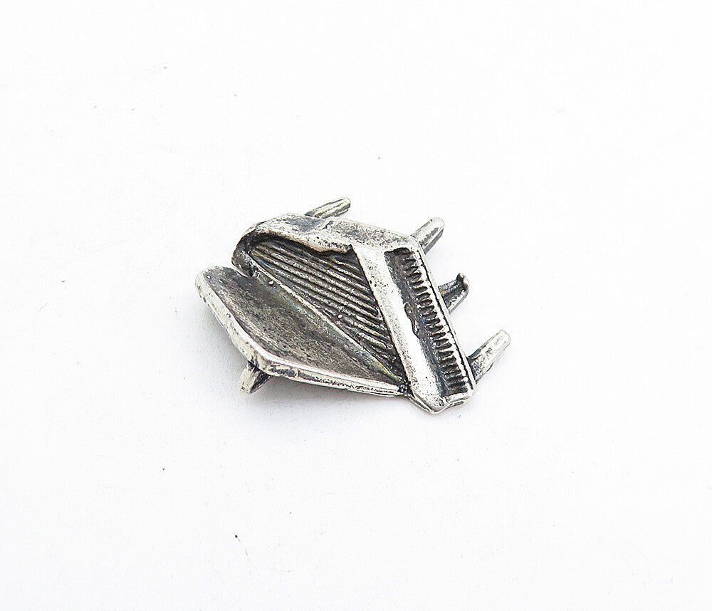 925 Sterling Silver  Vintage Dark Tone Open Grand Piano Motif Pendant  PT4368