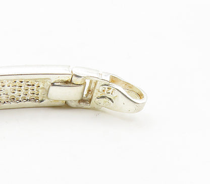 925 Sterling Silver   Shiny Crescent Moon & Star Hinge Chain Bracelet  BT6402