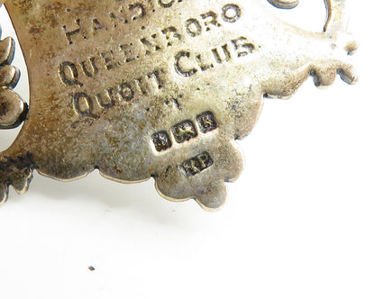 HP ENGLAND 925 Silver  Vintage Antique Handicap Award 1907 Brooch Pin  BP7449