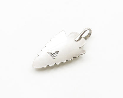 VHC NAVAJO 925 Sterling Silver  Vintage Shiny Arrow Head Motif Pendant PT15470
