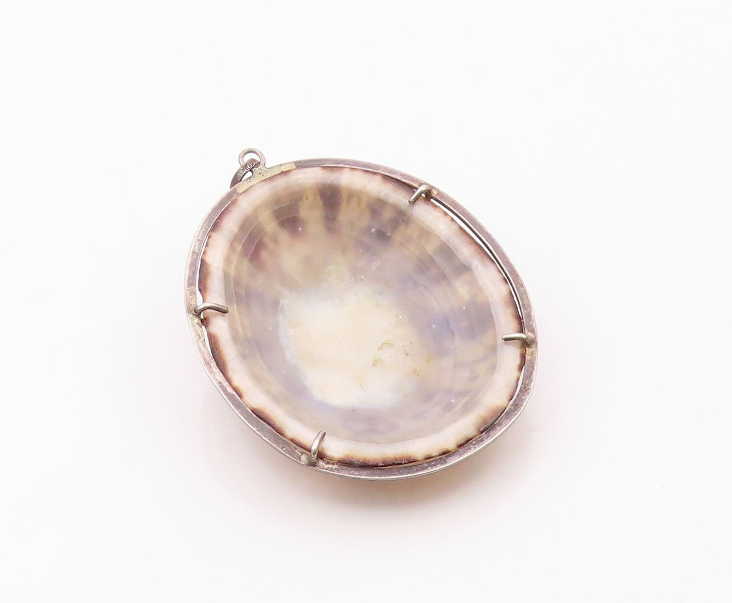 925 Sterling Silver  Vintage Opihi Dome Drop Pendant  PT16149