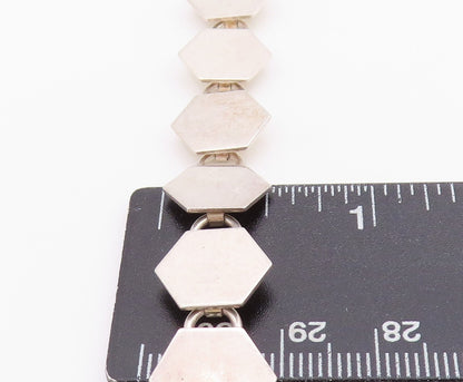 925 Sterling Silver Vintage Bracelet Minimalist Honeycomb Design Cutout  BT11308
