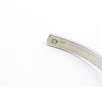 JG 925 Sterling Silver Vintage Dark Tone Modernist Cuff Bracelet  BT2327