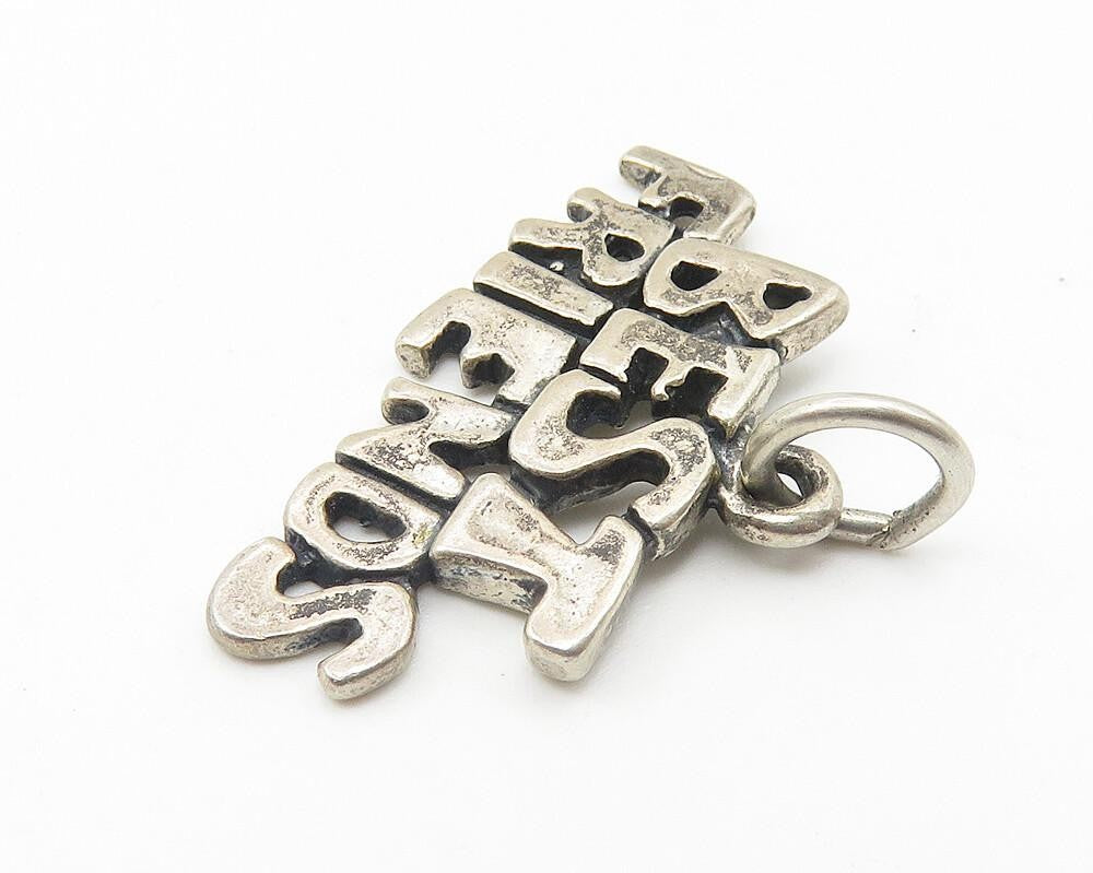 925 Sterling Silver  Vintage Petite Dark Tone Best Friends Pendant  PT8224