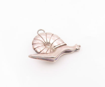 925 Sterling Silver  Vintage Fashion Snail Out Of Shell Pendant  PT21698