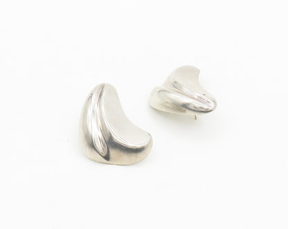BAYANIHAN 925 Silver & 14K GOLD  Vintage Shiny Modernist Drop Earrings  EG9697