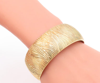 925 Sterling Silver Vintage Bracelet JACMEL Swirly Lines Grooved Bangle  BT10580