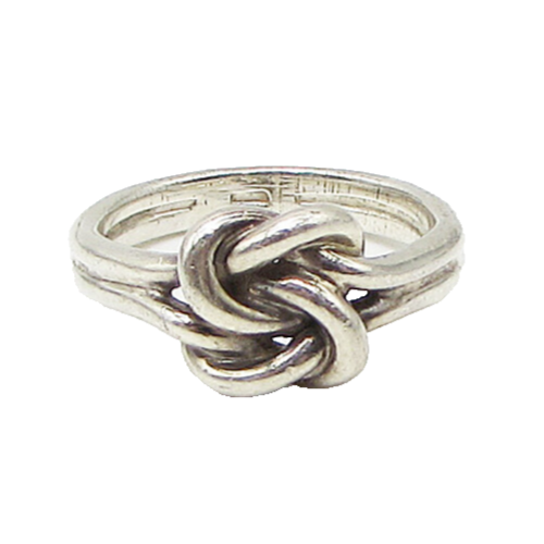 R.E.P. 925 Sterling Silver  Vintage Knotted Cable Band Ring Sz 8  RG3372