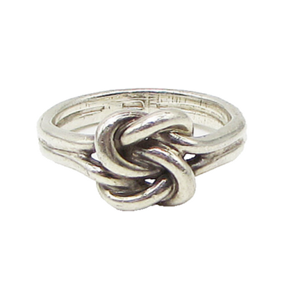 R.E.P. 925 Sterling Silver  Vintage Knotted Cable Band Ring Sz 8  RG3372