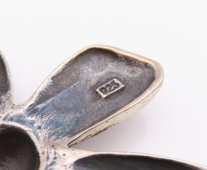 925 Sterling Silver Vintage Pendant SILPADA Antique Dark Tone Flower  PT24470