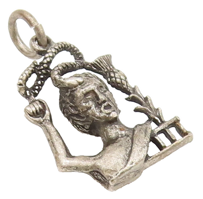 925 Sterling Silver  Vintage Ceaser Roman Mini 3D Carved Pendant  PT22283