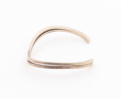 LAZZARI 925 Sterling Silver  Vintage Shiny Pointed Cuff Bracelet  BT9054